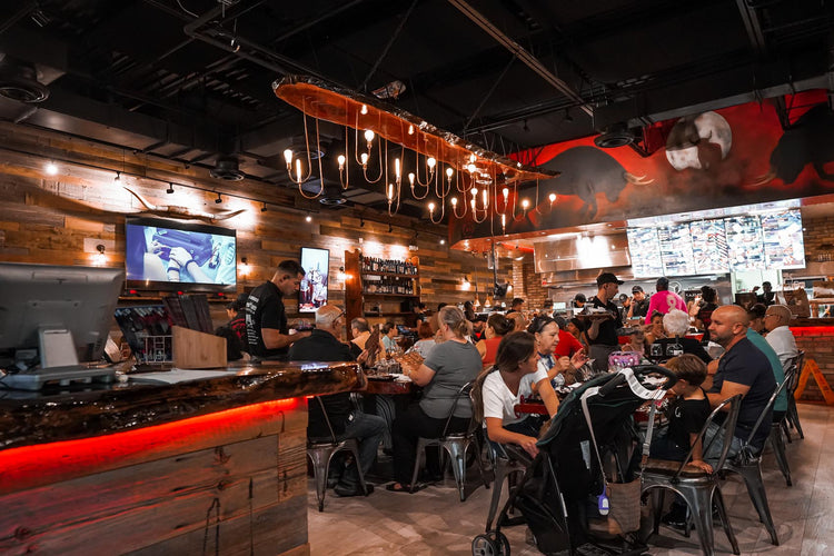 Image of El Toro Loco Steakhouse Westchester location featuring guest dining.